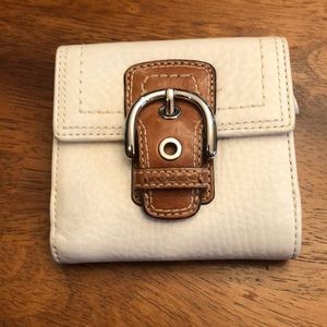 Coach white wallet